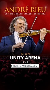 André Rieu 🎻 Den verdenskjente nederlandske fiolinisten inntar Unity Arena 13. juni 2026! 🎫 Billetter i salg fredag 3. oktober kl. 10.00 via Ticketmaster. | Unity Arena