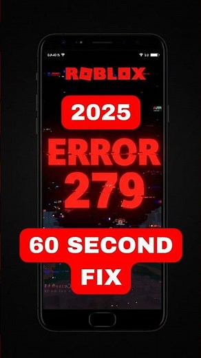 Roblox Error Code 279 Fix (2025) – Mobile & iOS Quick Solution! #robloxshorts #shorts