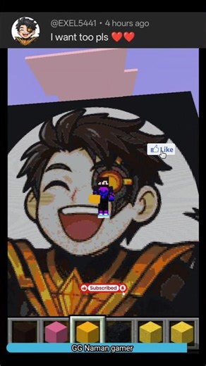 i make profile picture for my subscriber👍#subscribe #minecraft