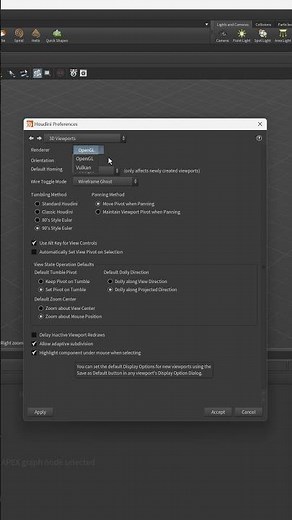 Change your 3D Viewport Preference in Houdini 20.5 #tipsandtricks #houdinifx