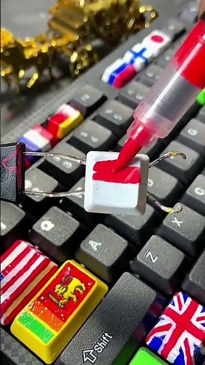 Drawing a Realistic Waving Indonesia Flag 🇮🇩 #keyboardart #diy