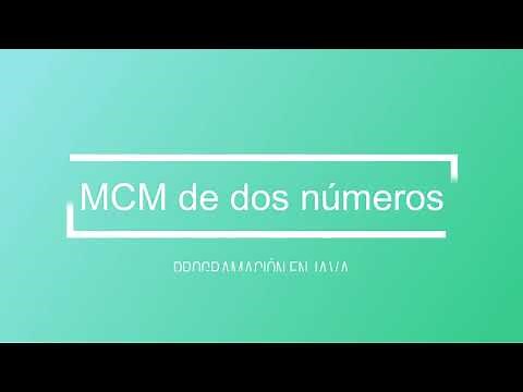 Programación en Java - Calcular MCM de dos números