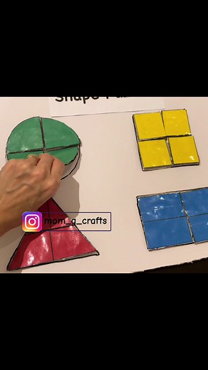 Shape Puzzle for shape recognition and fine motor skills. A fun Way To Teach Shapes Perfect for Pre k and kindergarten kids #teacher #prek #kindergarten #shapes #finemotorskills #finemotoractivity #teachingkids #math #colors #crafts #simpleactivity#motorskilldevelopment #simpleactivities