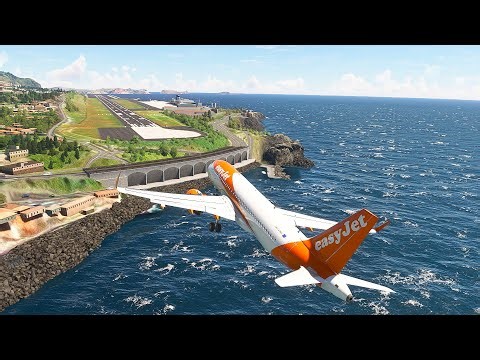 The Great Landing EasyJet A320 at Madeira Airport