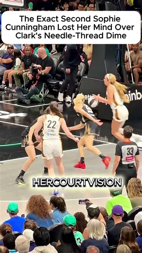 The Exact Second Sophie Lost Her Mind Over Clark's Needle-Thread Dime to Hull! #caitlinclark #wnba