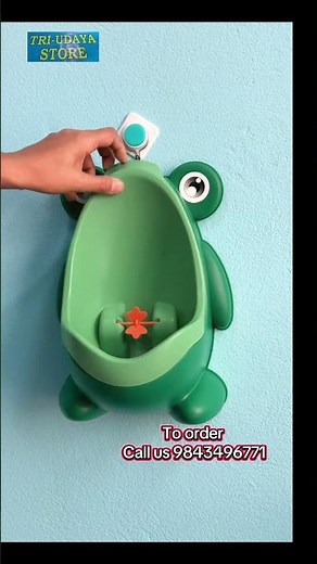 Frog Shape Potty Traning Urinal for Toddler Boys with Funny Aiming Target