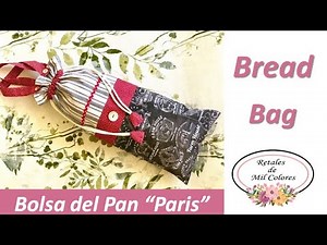 Bread Kitchen Bag "Paris". Easy step-by-step tutorial and free patterns or molds. 028