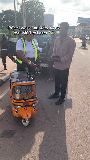 Officer please don’t take my tricycle to the office…….#trafficofficers #tricycle #traffic #talent #prototype @Enviable Group @VDM @creativity