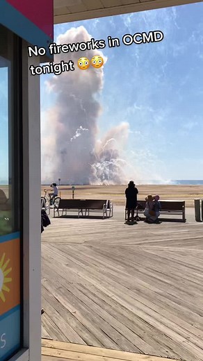 Fireworks accidentally ignited on the beach of ocean city as I walked by today #news #ocmd #larryhogan #fyp
