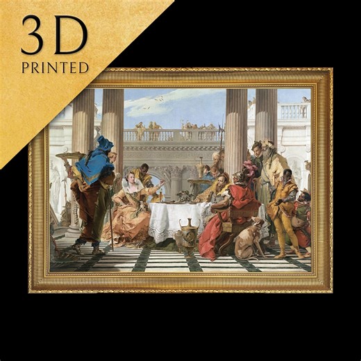 The Banquet of Cleopatra 3D Print: Giovanni Battista Tiepolo Textured Art - Etsy Canada