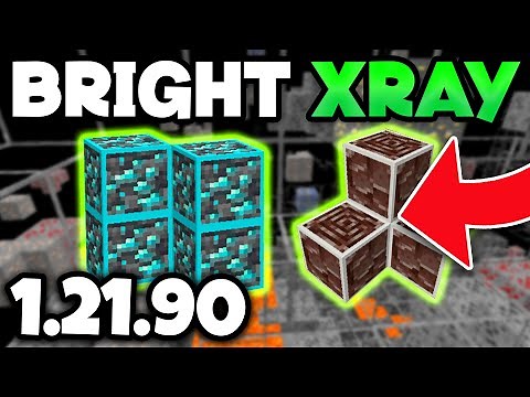 How to Get/Use BRIGHT X-RAY on Minecraft Bedrock 1.21.90 (EASY) XRAY Texture Pack