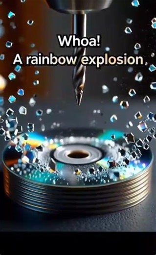 Drilling CDs Creates a RAINBOW EXPLOSION! 💿💥
