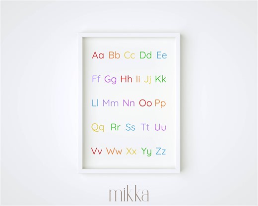Alphabet Print, Abc Chart, Learning Letters, ABC for Kids, Abc Print, Abc Printable for Preschoolers (digital Download) - Etsy