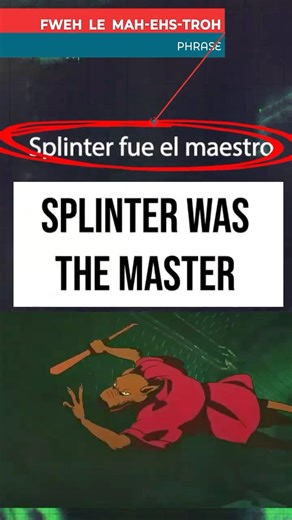 Splinter fue el maestro que les enseñó 🐢🔥| TMNT 1987 Theme in Spanish (Line 10) #learnspanish