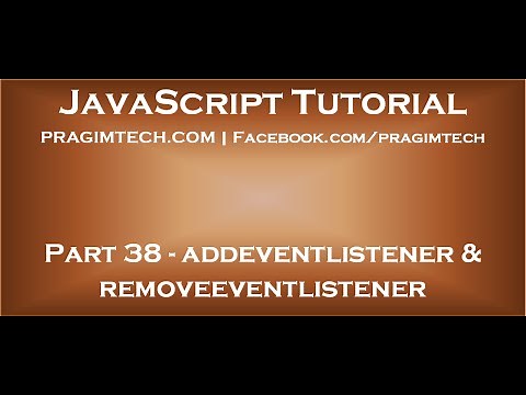 addeventlistener and removeeventlistener in JavaScript