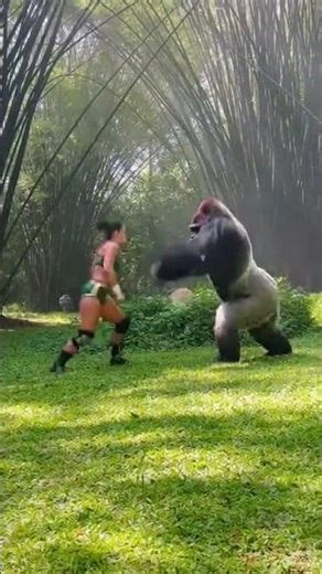 Japanese Female Wrestler Faces Gorilla in Jungle: Shocking Final Twist!