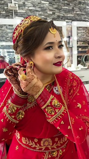 Nepali bride makeover ❤️😍#pearlmakeupandnailstudio #bridalnepal #bridalmakeup #nelalibride
