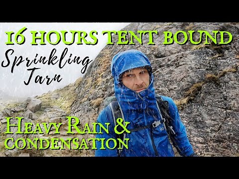 OFFICIALLY THE WETTEST PLACE IN ENGLAND - Sprinkling Tarn Wild Camping Solo