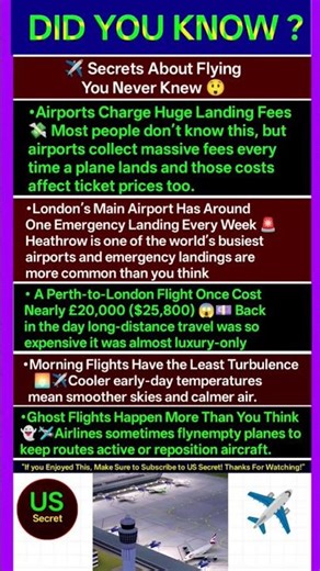 Some Shocking Flying Secrets that Airlines Never tell You ✈️😱