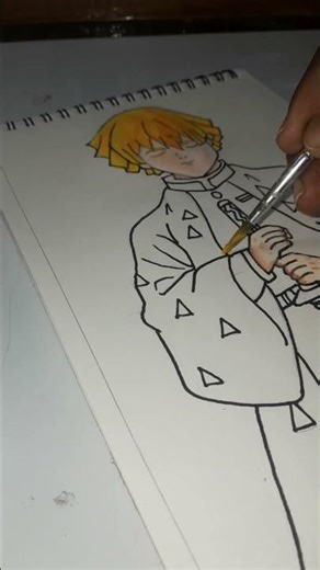 zenitsu agatsuma x shubham artist 🔥 #enimes #art #shorts