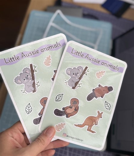 Little Aussie Animals Sticker Sheet | Australian Animal Stickers | Kangaroo Koala Platypus | Planner Stickers | Journal - Etsy