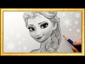 Drawing Elsa❄️from ’Frozen’ Disney Princess pencil sketch