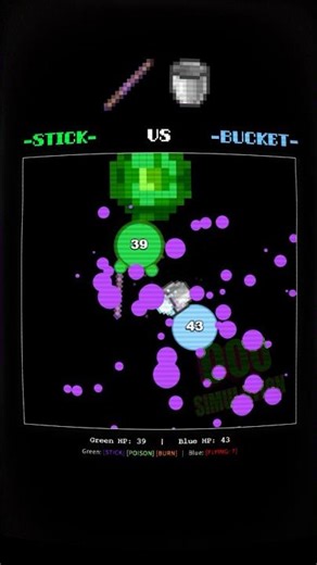 Stick VS Bucket Simulation
