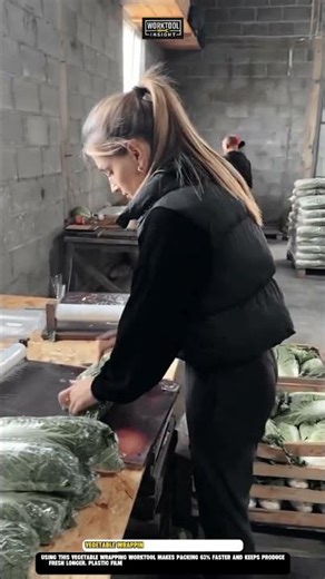 Vegetable wrapping Worktool 63% faster method