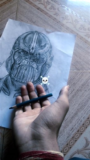 THE SKETCH OF THANOS 😈#shorts #avengers #art #thanos #ytshorts