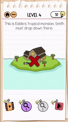 Brain Test 2 Smith and Joe Part 1 Level 4 Answer | Smith must drop down there