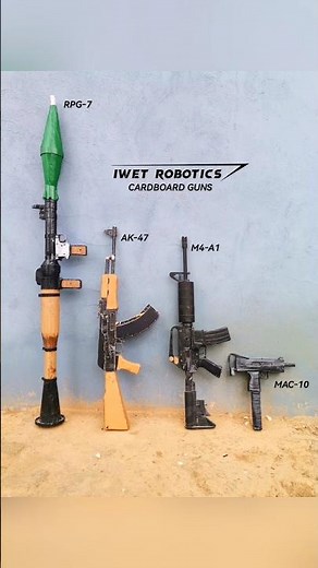 Cardboard Weapons Showcase #cardboard #airsoft #guns #military #papergun