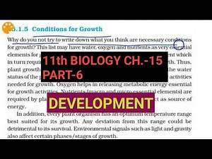 Class 11 Biology|Ch.-15 |Part-6||Development||Study with Farru