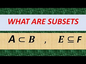 SUBSETS | Definition of Subsets - Proper Subsets and Improper subsets | online math with asad