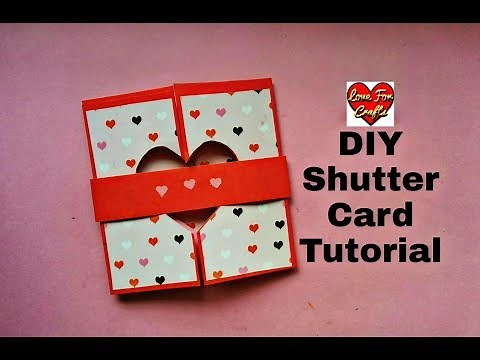 Shutter Card Tutorial | DIY - Heart Shutter Card for Scrapbook