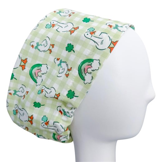 Lucky Goose Euro Scrub Cap – Adjustable Toggle | Optional Satin Lining & Mask Buttons | St. Patrick’s Nurse Hat - Etsy