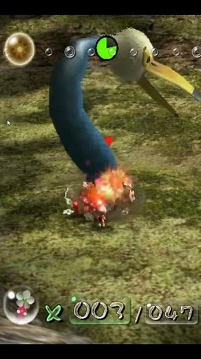 Pikmin Burrowing Snagret Boss Fight (Forest Of Hope)