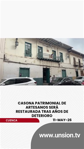 🏛️ #Cuenca | La Federación Provincial de Artesanos y el Municipio de Cuenca concretaron el inicio de la restauración de su casona patrimonial ubicada en el Centro Histórico de la ciudad. El proyecto contempla trabajos técnicos en la fachada y el patio central del inmueble, con el objetivo de preservar este espacio emblemático y fortalecer el patrimonio arquitectónico cuencano. Además, se impulsarán procesos de capacitación que beneficiarán a más de 200 actividades artesanales, promoviendo el de