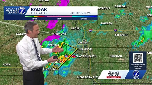 Severe thunderstorm warning issued for parts of Nebraska