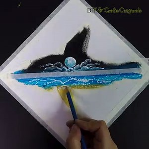 49K views · 372 reactions | Dolphin Silhouette Oil Pastel Painting | DIY & Crafts | Facebook