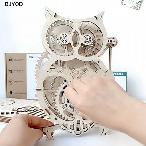 Watch Owl Clock 3D Wooden Puzzle build kit model on Amazon Live