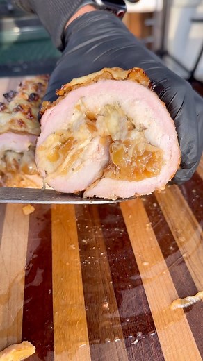 One of my favorite pork loin recipes. French onion stuffed pork loin. Cooking the onions is the longest part of this cook and the rest comes together pretty quickly. Full recipe is on my site. #porkloin #dinner #grill #grillinwithdad #tasty #homecooking #dinnerideas #foodie #grilledpork #eeeeats #nomnom | Grilling with dad