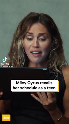 84K views · 466 reactions | Miley Cyrus reacts to her daily work schedule as a 13-year-old, from 5:30AM until the evening. #9Today | TODAY | Facebook