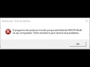 MSVCP140.dll e CONCRT140.dll como resolver esse erro fácil e rápido!