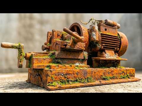 100 Years Underground! Restoration of a Heavily Rusted Antique Machine Tool // Impossible Revival