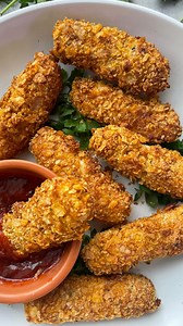 Halloumi Fries Crispy, spicy, HALLOUMI FRIES. 🍟 Made in the air fryer and ready in 8 minutes!! Recipe below. SAVE Ingredients 225g Halloumi block , cut into thick strips 1 cup Corn flakes, finely crushed 1 tsp Garlic powder 1 tsp Red chilli powder 1/2 tsp Mixed herbs Plain flour 1 Egg, beaten Method Step 1 - Cut the Halloumi as shown in the reel. Mix the garlic, red chilli and mixed herbs into the crushed cornflakes. Step 2- Coat a Halloumi strip in flour, then dip in the egg and then roll in t