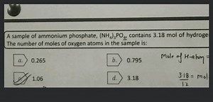 A sample of ammonium phosphate, \left(\mathrm{NH}{4}\right){3} ... | Filo