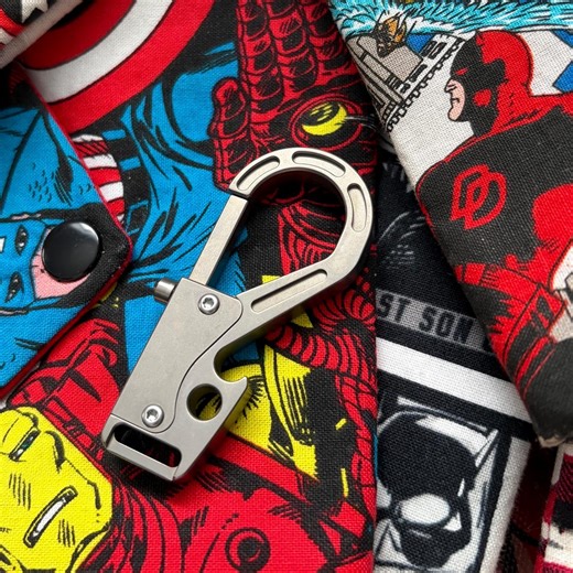 Custom Carabiner TITANIUM Push Button Open EDC Keychain Accessory - Etsy
