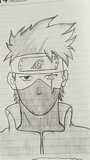 Kakashi easy drawing.🤗 #foryou #anime #animeeart #animedrawing #naruto #kakashi #vairalshorts