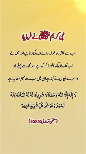 Arafah Ke Din Ki Sab Se Behtareen Dua! #allah #quotes #trend #poetry
