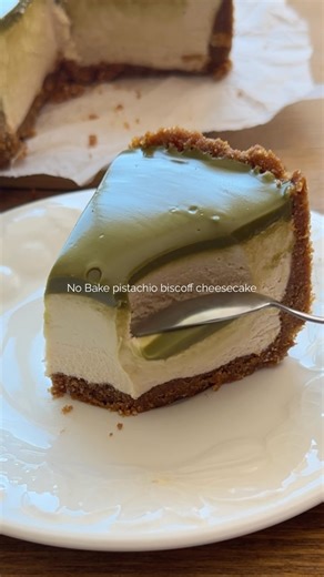 archersfood.com on Instagram: "Comment “YES” or “RECIPE” and I’ll send you the link to the full free recipe! No-Bake Pistachio Biscoff Cheesecake. Where to find the recipe: you can click the link in my bio, it will take you to my website and then, search no-bake pistachio Biscoff cheesecake, or visit 🔗 https://archersfood.com/no-bake-pistachio-biscoff-cheesecake/ (or comment YES or RECIPE and I’ll DM the link to you!) Search online: archersfood no-bake pistachio biscoff cheesecake Make sure you